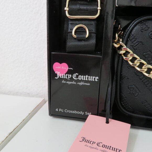 Juicy Couture Black and Gold 4 Pc Crossbody Gift Box Set - Picture 5 of 6